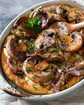 Champignons aus der Heißluftfritteuse