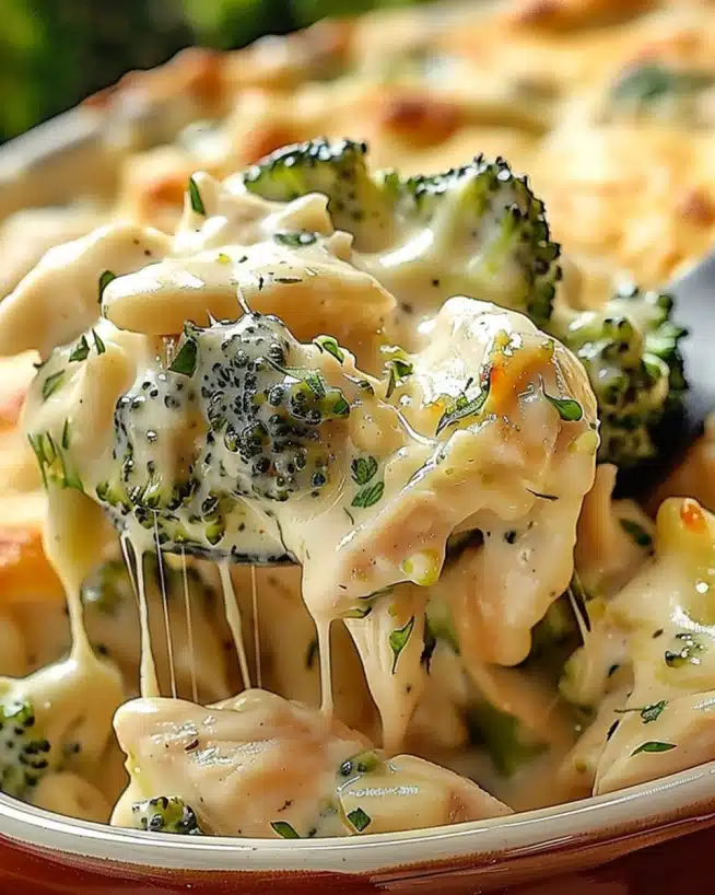Unwiderstehlicher Chicken and Broccoli Alfredo Bake