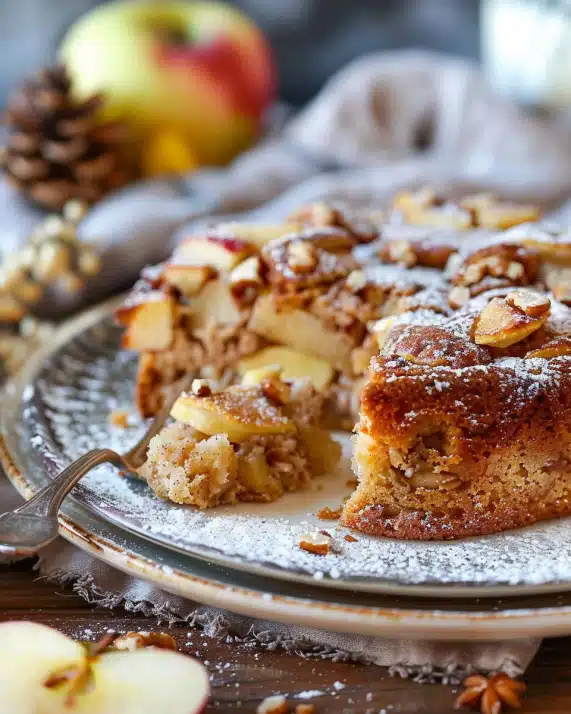 Apfelkuchen mit Walnüssen