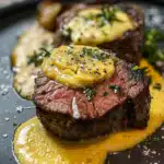 Filet Mignon mit cremiger Senfsauce und Parmesan genießen