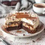 Tiramisu Brownie Torte ohne Ei mit Espresso
