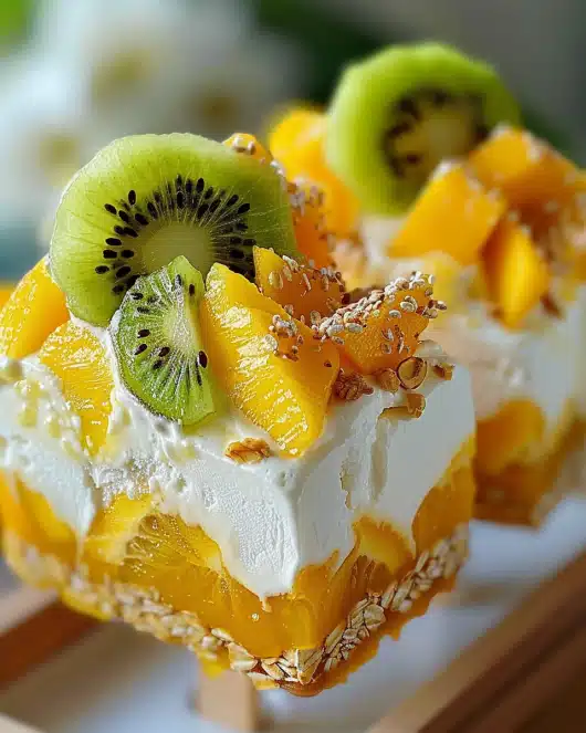 Tropische Freude Frozen Yogurt Mango Kiwi Riegel