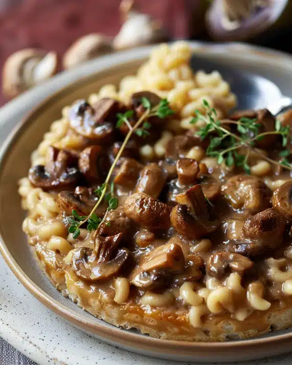 Jägerklösschen mit Champignons