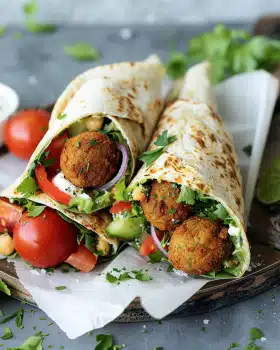 Wraps mit Selbstgemachten Falafeln