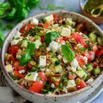 Kritharaki Salat mit Feta 2 Kritharaki Salat mit Feta