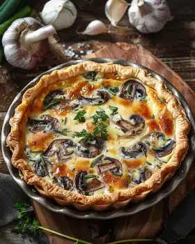 Pilz Quiche mit Lauch