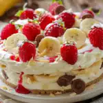 No Bake Banana Split Käsekuchen