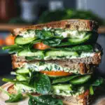 Gurken-Spinat-Sandwich-Salat 2 Gurken-Spinat-Sandwich-Salat