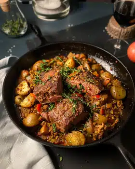 Einfacher Bauerntopf mit Hackfleisch