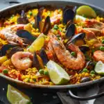 Paella mit Meeresfrüchten