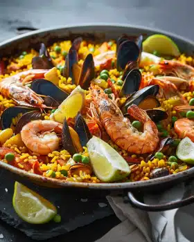 Paella mit Meeresfrüchten