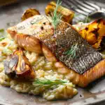 Lachsfilet mit Risotto und frischen Waldpilzen 2 Lachsfilet mit Risotto und frischen Waldpilzen