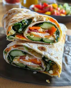 Bunte Gemüse-Wraps in nur 15 Minuten – schnell & köstlich!