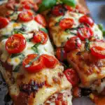 Mit Caprese gefüllte Hähnchenbrust 2 Mit Caprese gefüllte Hähnchenbrust
