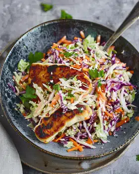 Asialachs mit Coleslaw