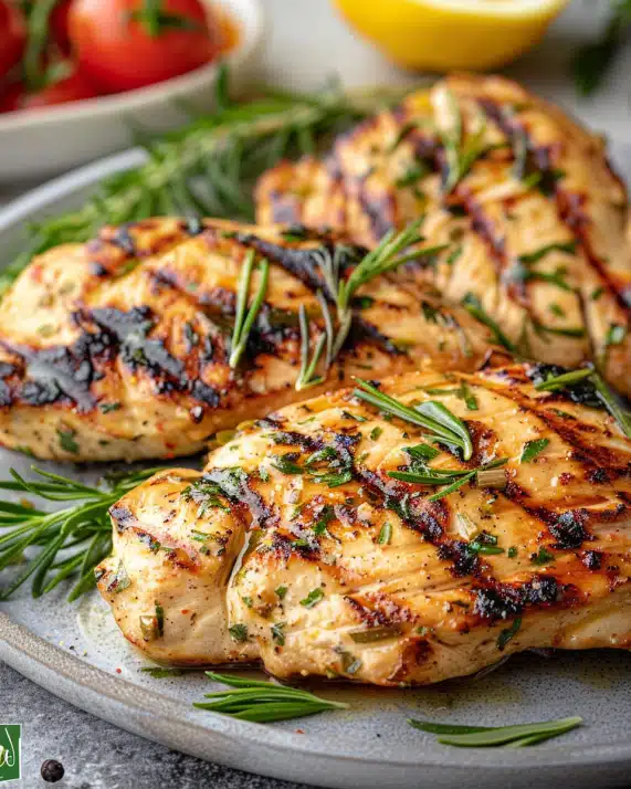 Gegrillte Hähnchenbrust mit Zitronen-Kräuter-Marinade